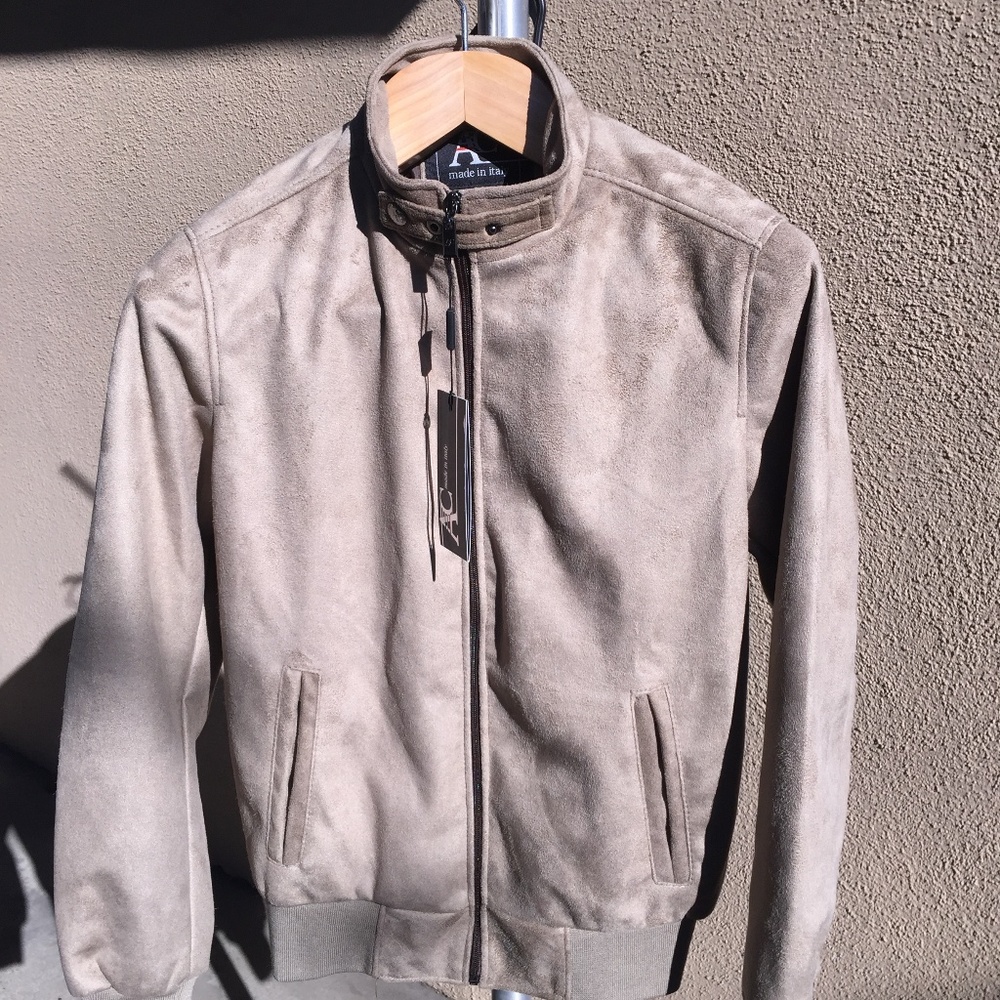 AC Italy faux suede leather jacket